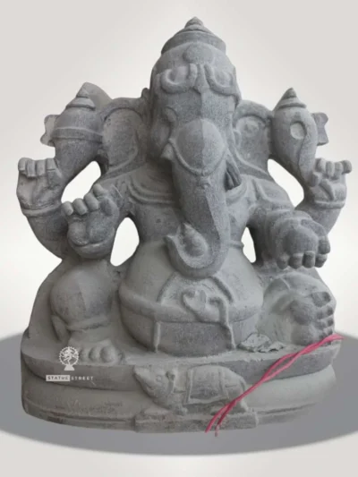 Ganesha Simple Design 1ft | Granite Stone