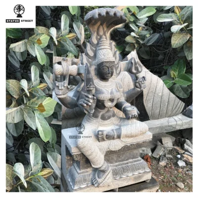 Mariamman Sitting Stone Statue 5Ft