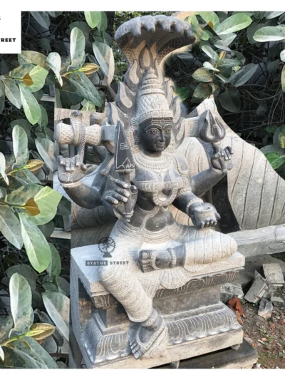 Mariamman Sitting Stone Statue 5Ft