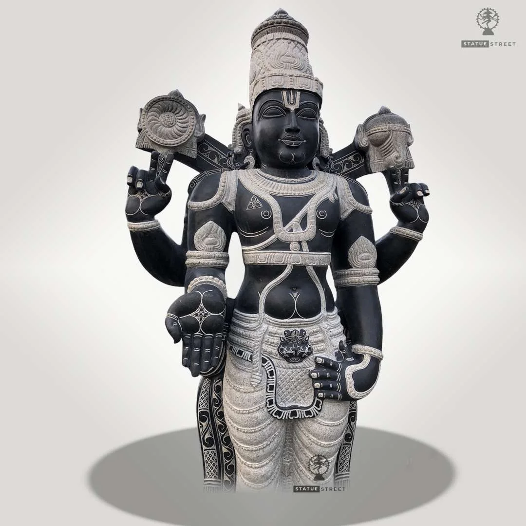 Big Vishnu (Perumal) 10ft | Granite Stone - Image 2