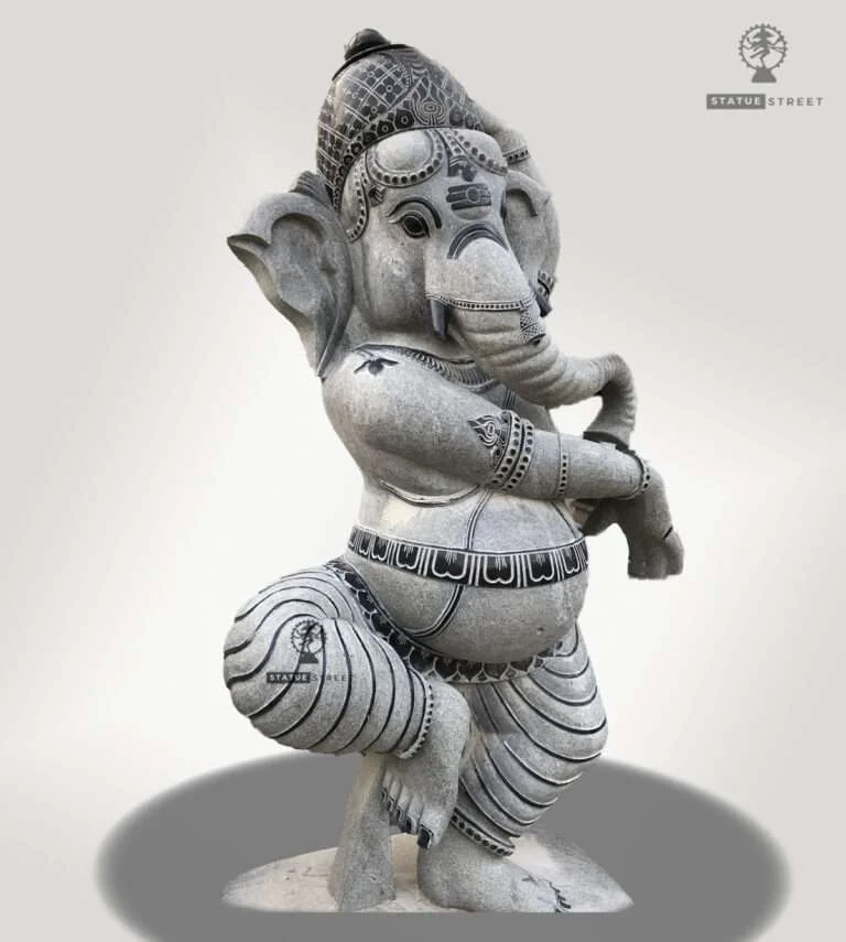 Dancing Ganesha Statue 5ft | Granite Stone - Image 2