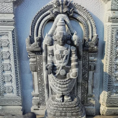 Vishnu (Perumal) 2ft with Unique Desgin | Granite Stone