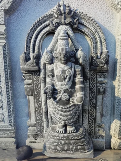 Vishnu (Perumal) 2ft with Unique Desgin | Granite Stone