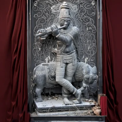 Masterpiece Lord Krishna Sculpture 2ft  | Granite Stone