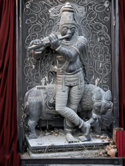 Masterpiece Lord Krishna Sculpture 2ft  | Granite Stone