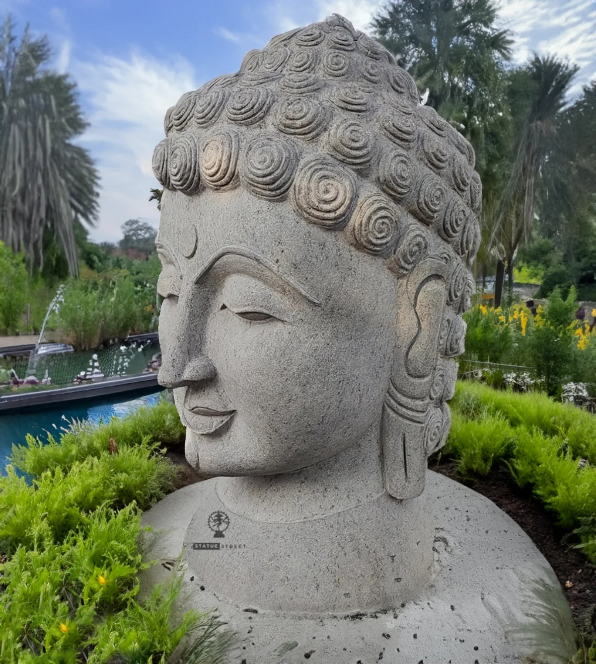 Big Buddha Head 3ft | Granite Stone