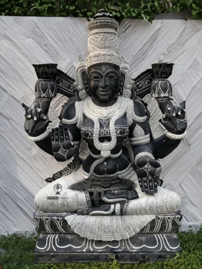 Lord Lakshmi Sitting Sculpture 2ft