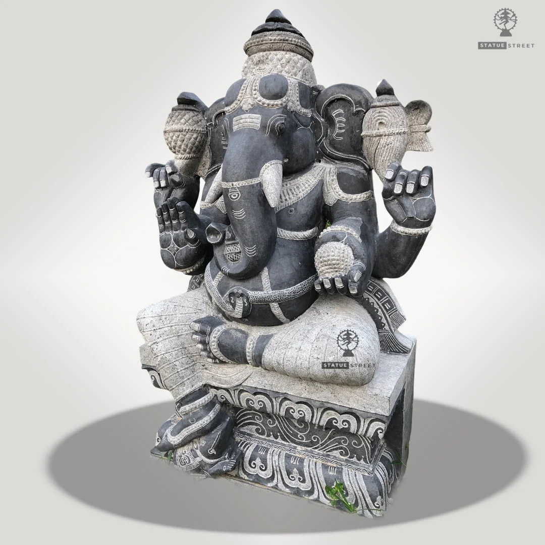Lord Ganesha (Vinayagar) Sculpture 4ft | Granite Stone - Image 2