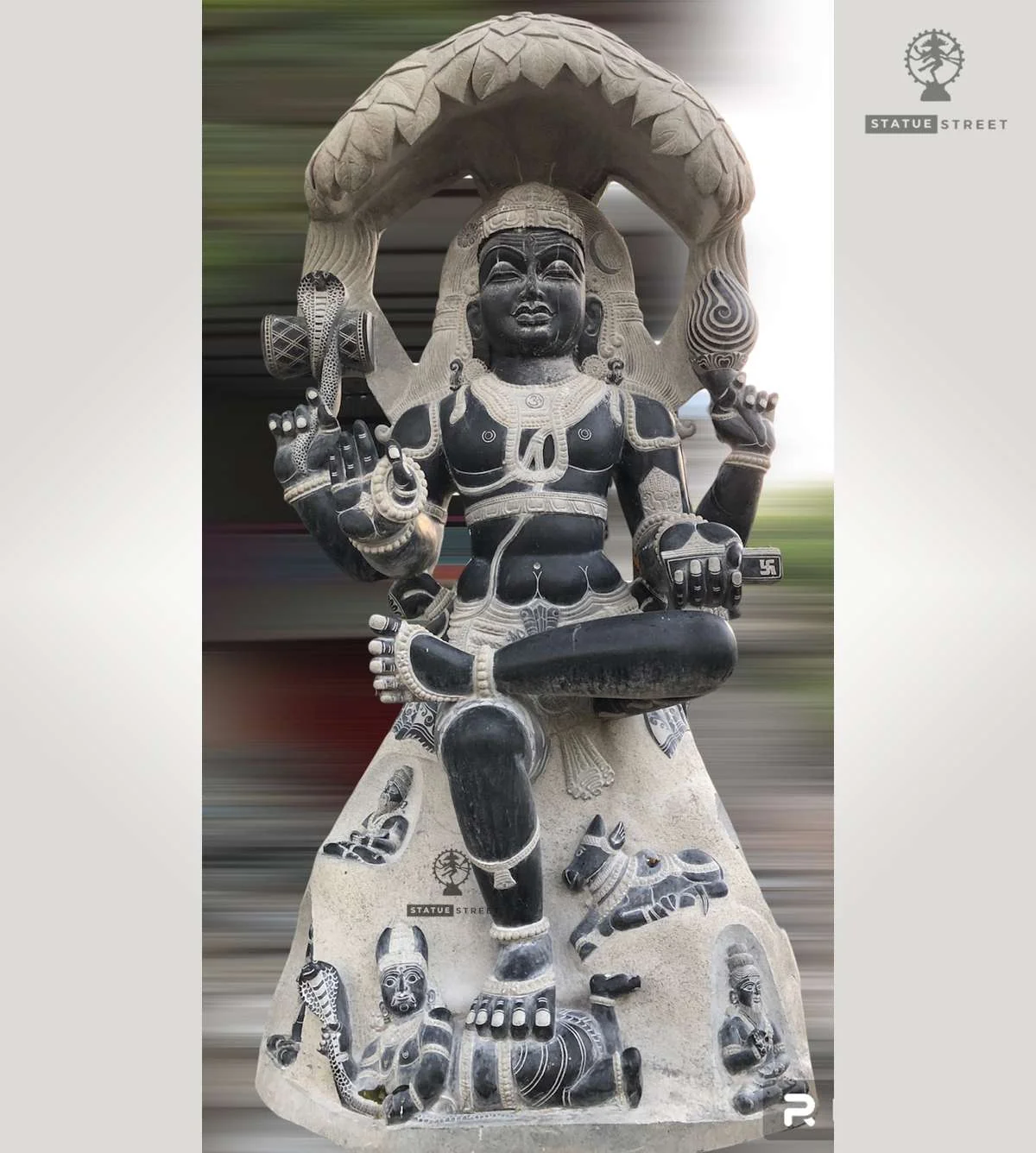 Lord Big Dakshinamurthy 9ft | Granite Stone - Image 3
