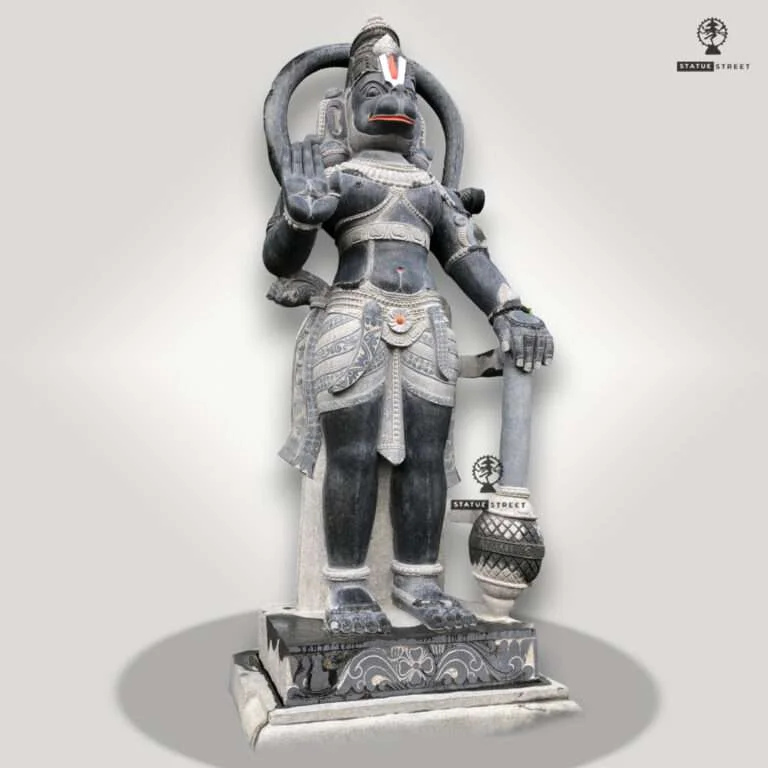 Veera Anjaneya Hanuman 9ft | Granite stone - Image 3