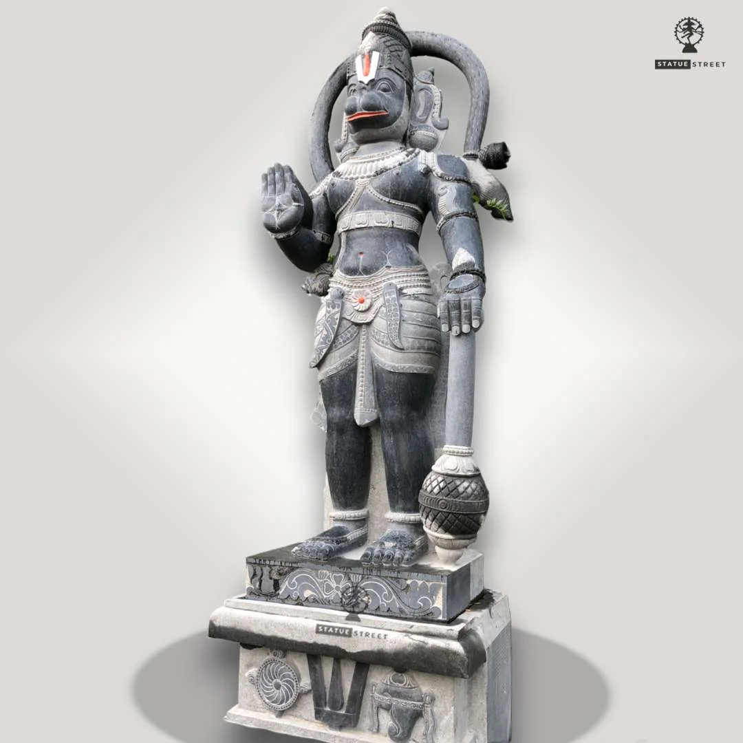 Veera Anjaneya Hanuman 9ft | Granite stone - Image 2