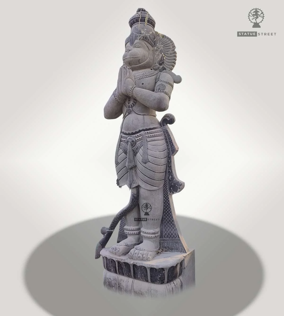 Large Hanuman Sculpture 10ft | Granite Stone - Image 2