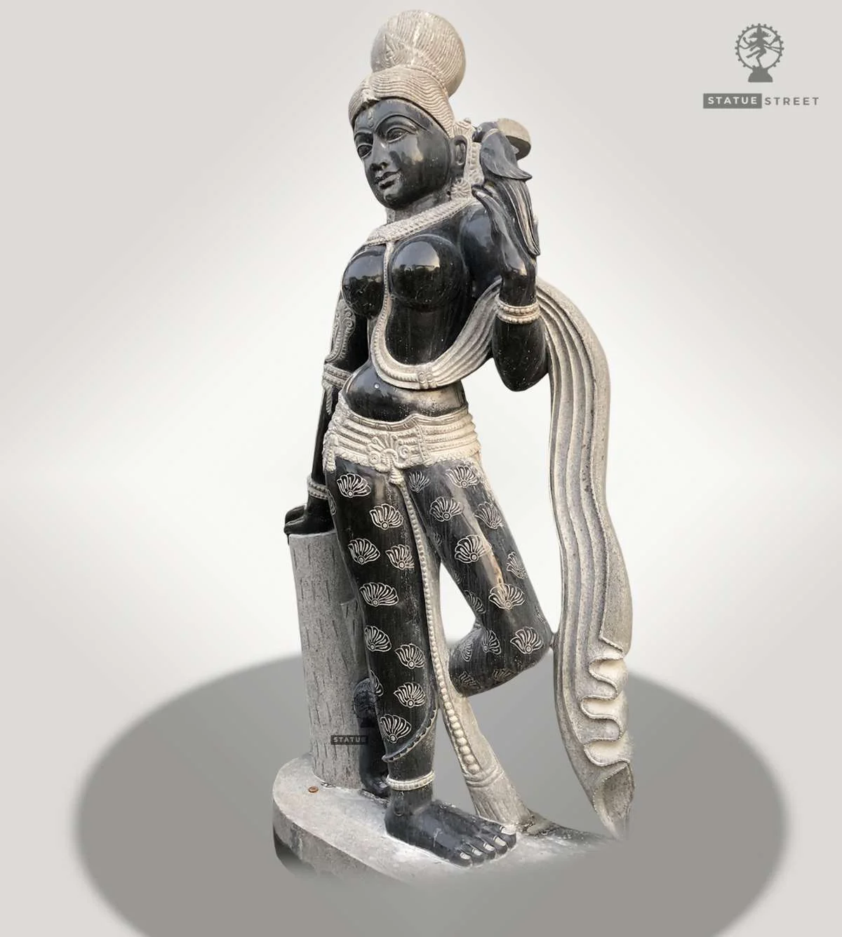 Standing Lady For Interior & Exterior Decor 4ft | Granite Stone - Image 3
