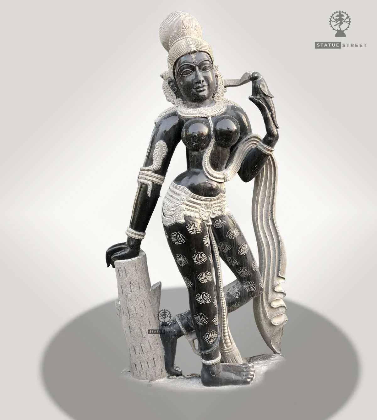 Standing Lady For Interior & Exterior Decor 4ft | Granite Stone - Image 2