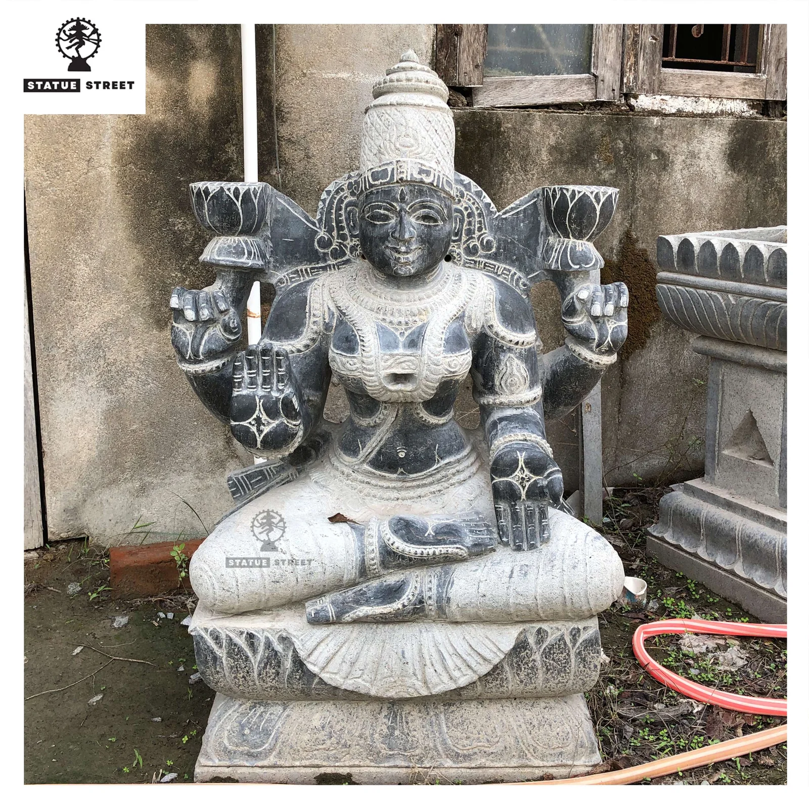 Granite Stone Lakshmi Sculpture 4ft