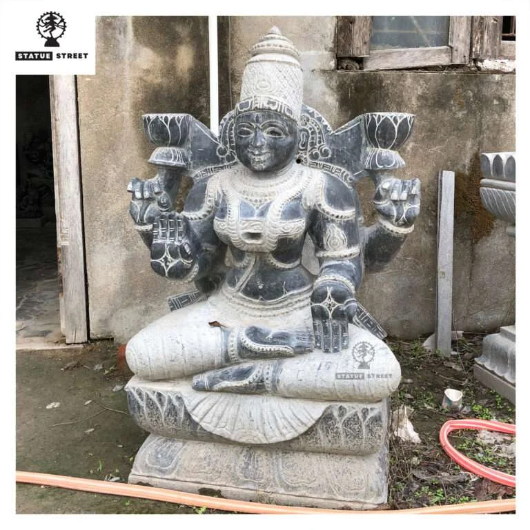 Granite Stone Lakshmi Sculpture 4ft - Image 2