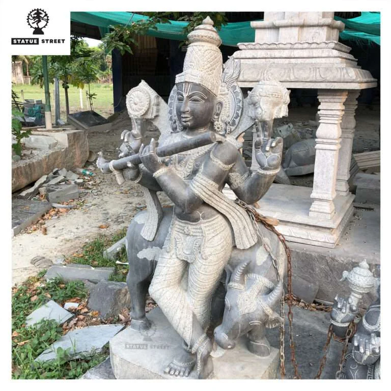 Krishna Stone Statue 4 feet - Image 2