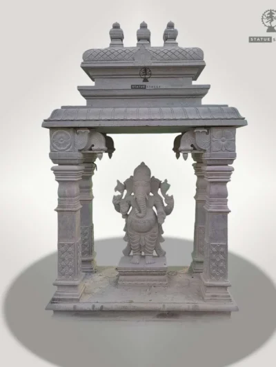 Granite Temple 8ft With Ganesha 2ft | Granite Stone
