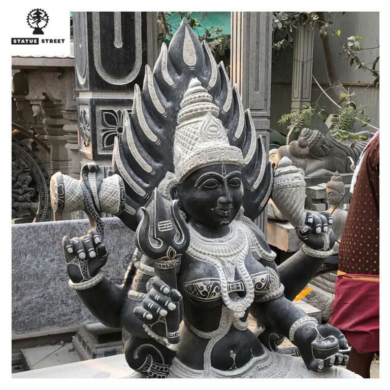 Muthumariamman 5ft Stone Sculpture - Image 2