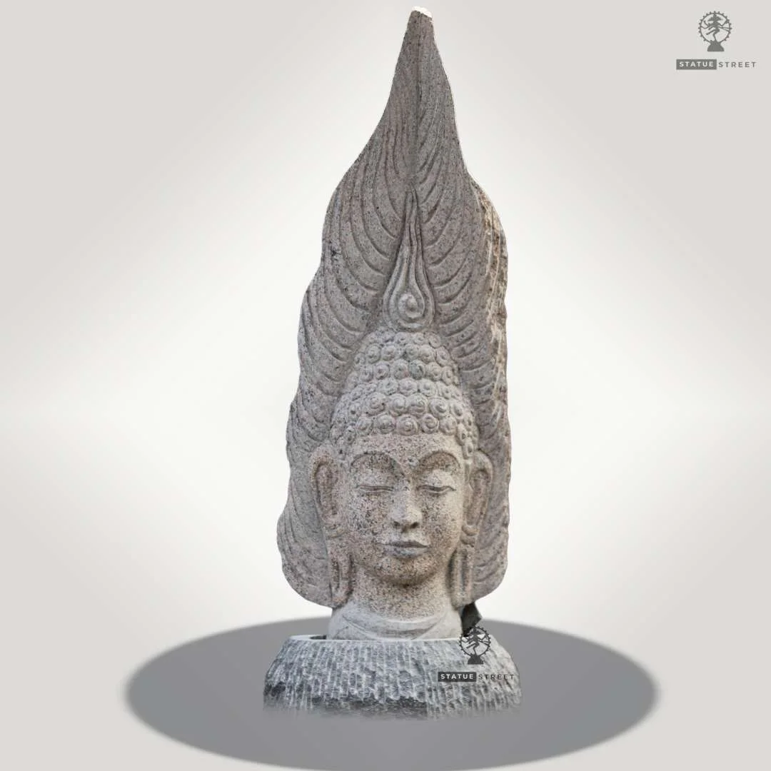 Large Buddha Head 3ft | Granite Stone | Statuestreet