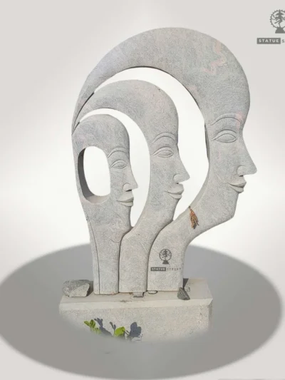 Three Face Modern Art 4ft | Granite Stone