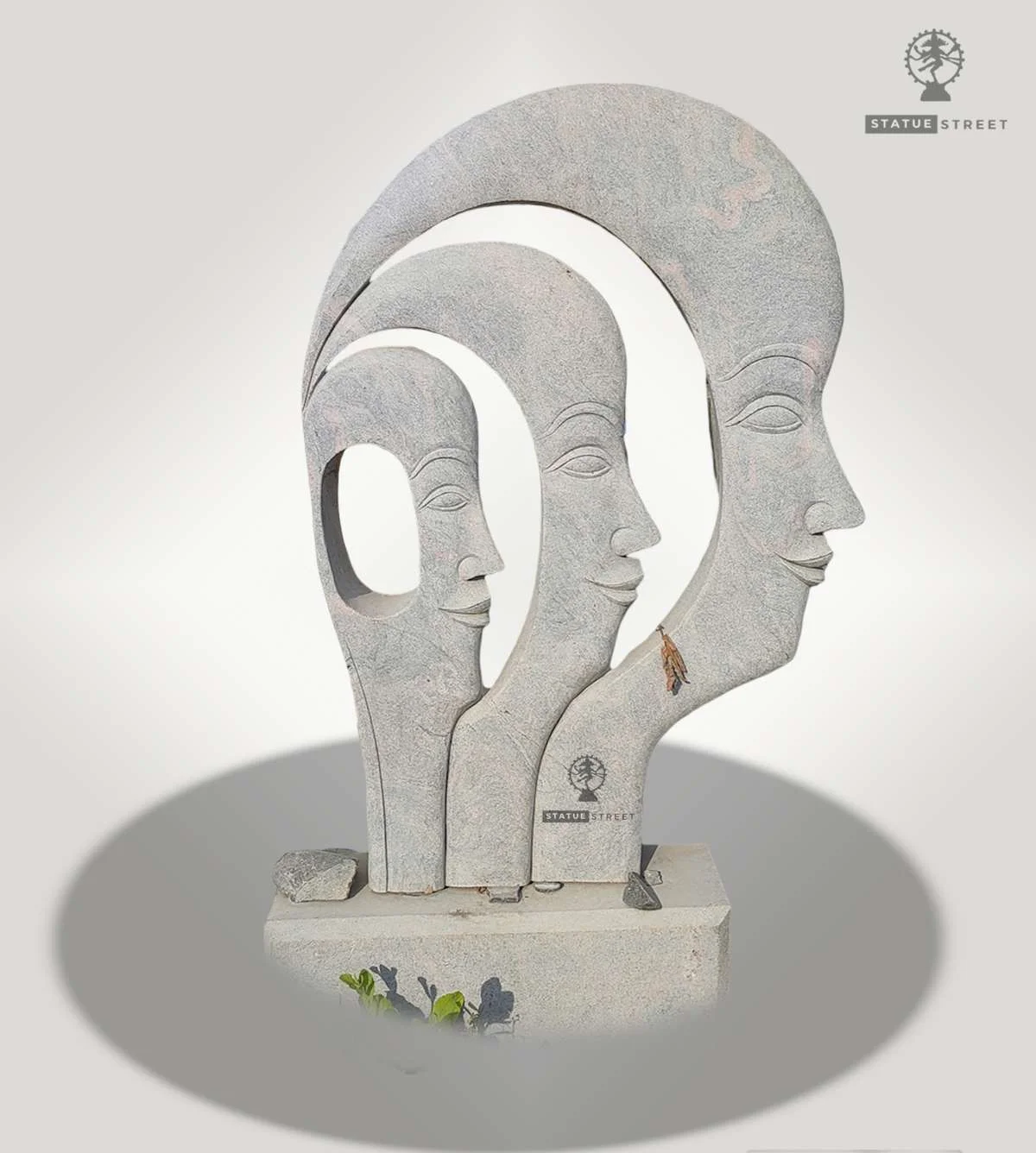 Three Face Modern Art 4ft | Granite Stone