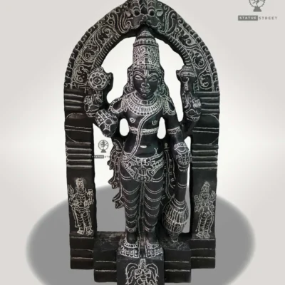 God Vishnu (Perumal) 1ft | Granite Stone