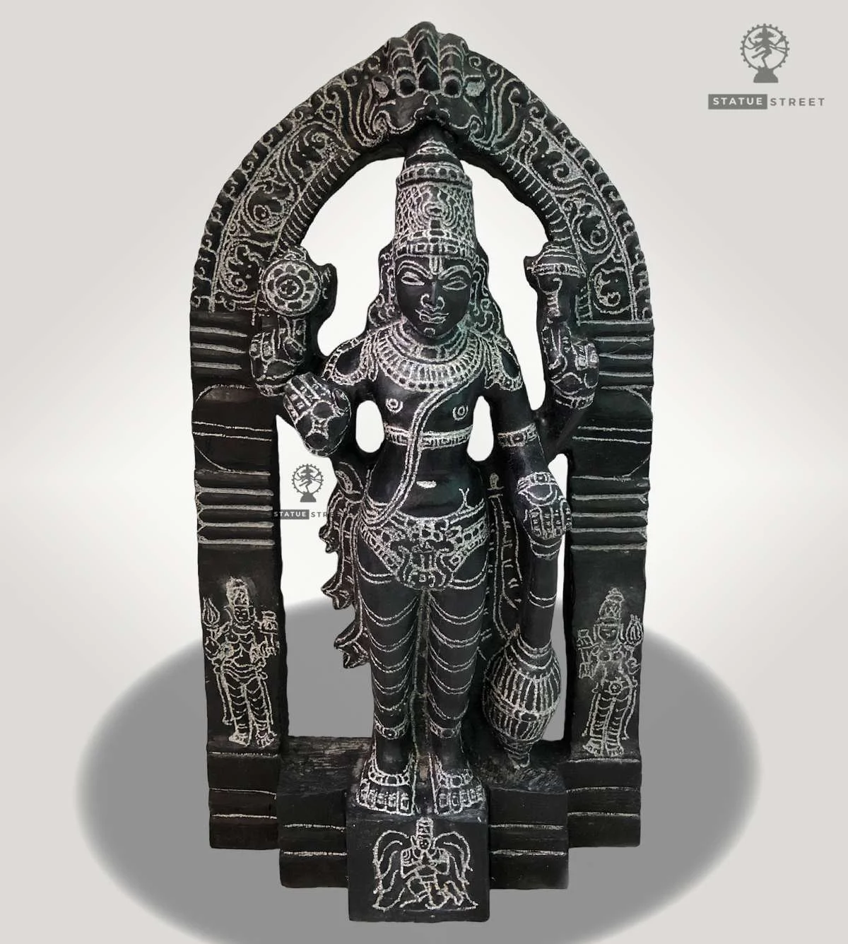 God Vishnu (Perumal) 1ft | Granite Stone