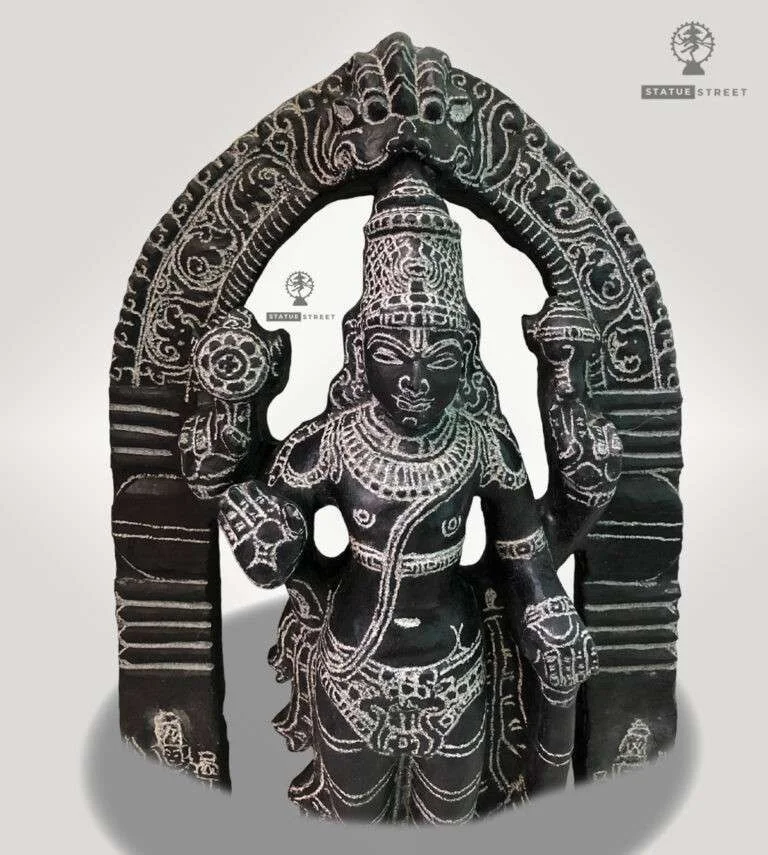 God Vishnu (Perumal) 1ft | Granite Stone - Image 3