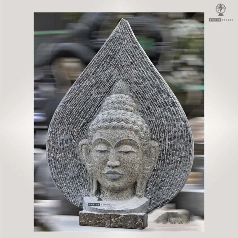 Lord Buddha Head 3ft | Granite Stone - Image 2