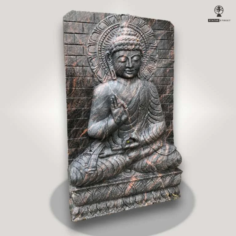 Stone Meditation Buddha Sculpture 2.5ft | Granite Stone - Image 2