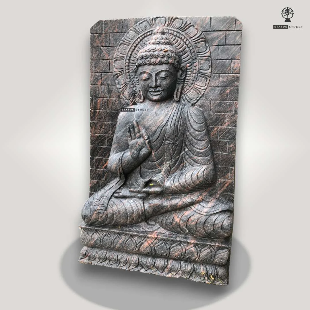 Stone Meditation Buddha Sculpture 2.5ft | Granite Stone