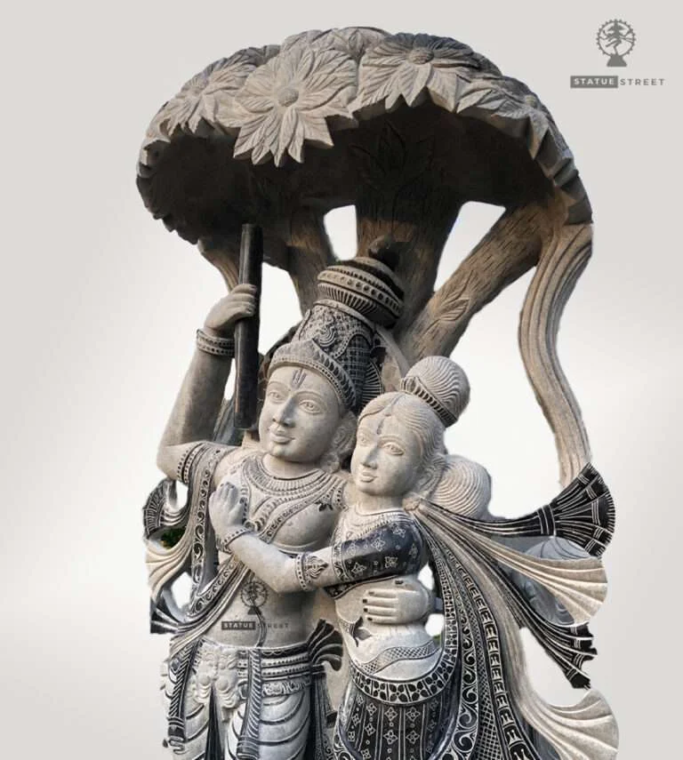 Radha Krishna Statue 12ft | Granite Stone - Image 3