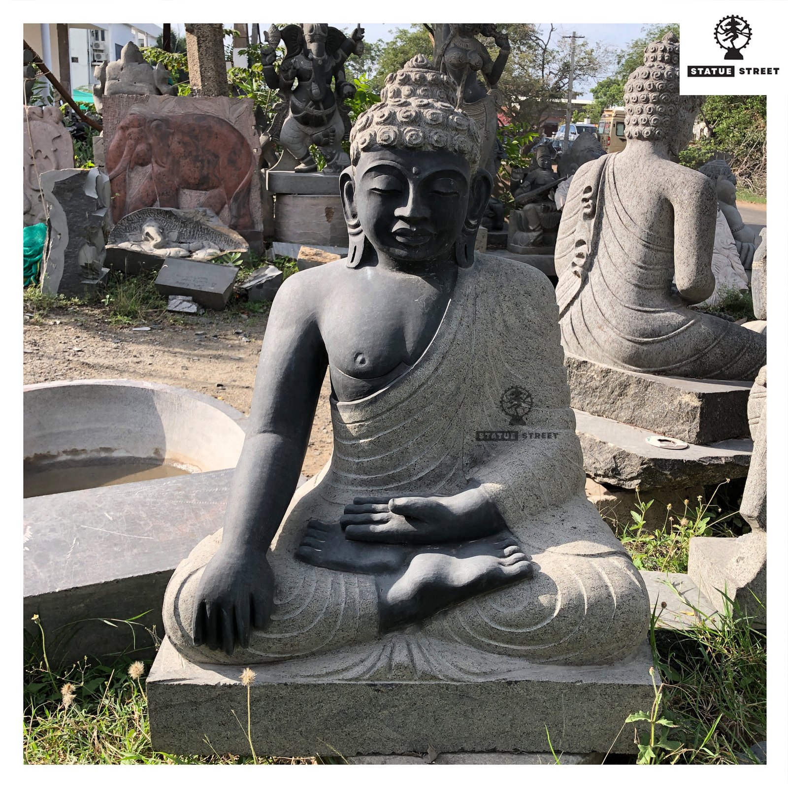Serenova Buddha – 30" Meditating Granite Buddha Statue