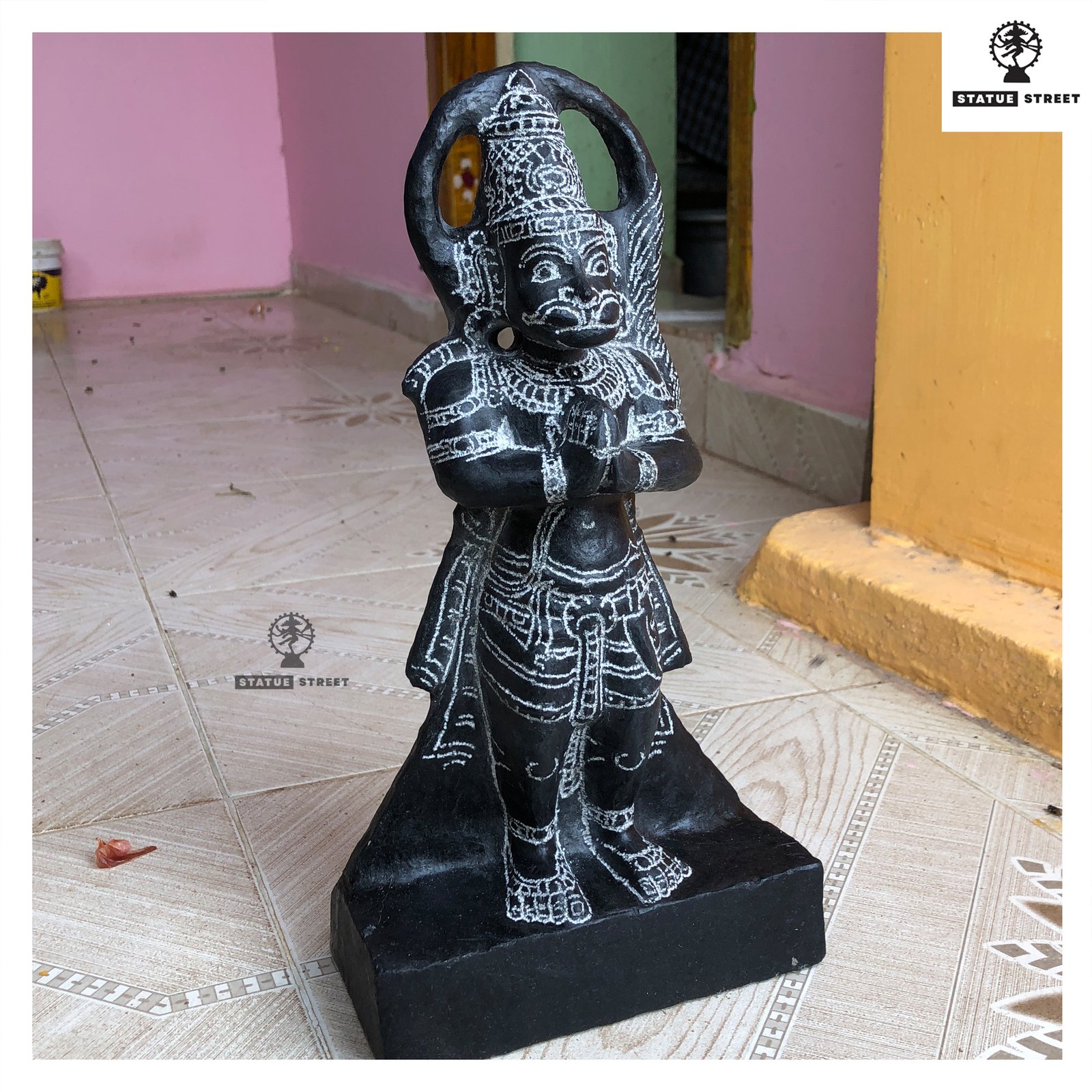 Handcrafted Hanuman Stone Sculpture 1 Feet - Image 2