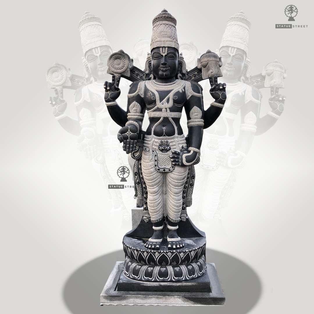 Big Vishnu (Perumal) 10ft | Granite Stone